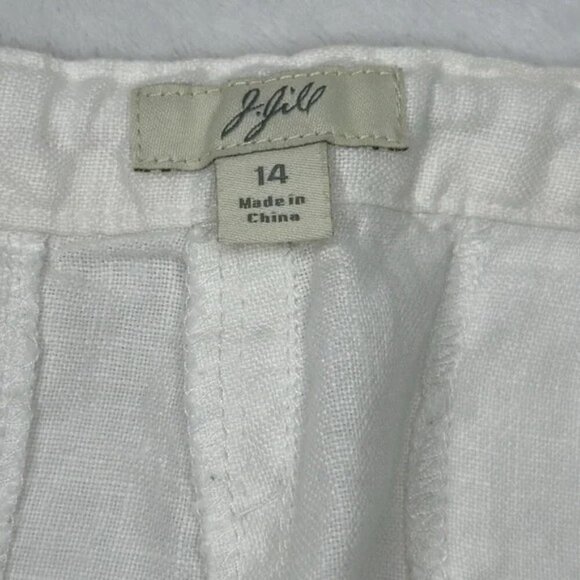 J Jill 100% White Linen Drawstring Pants - Picture 8 of 14